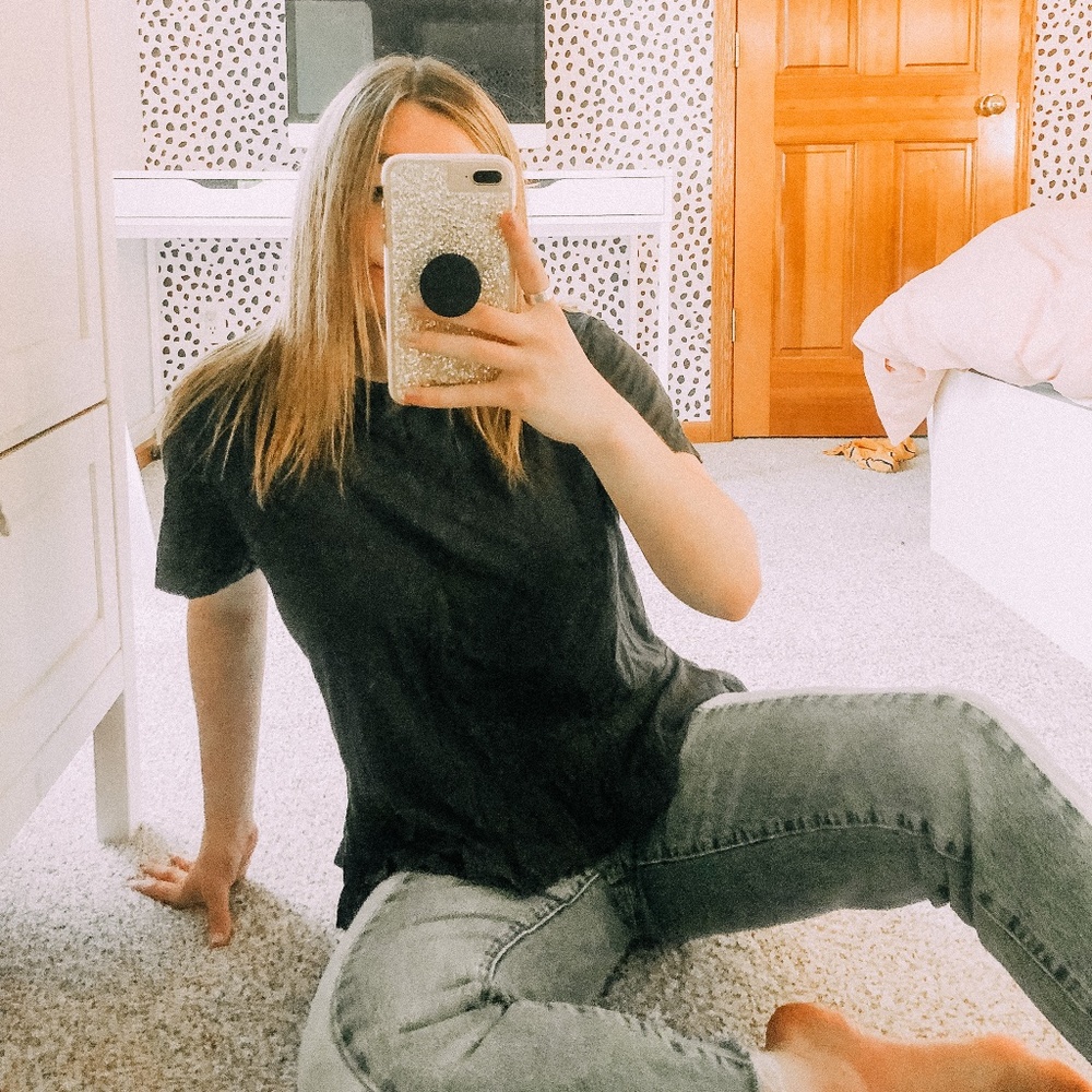 Black Peplum Tee